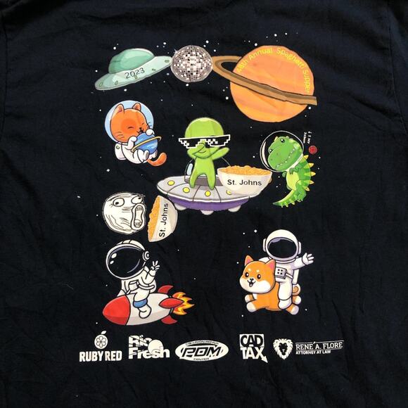 Men's Navy St. Johns Spaghetti Supper Graphic Tee - Picture 4 of 4